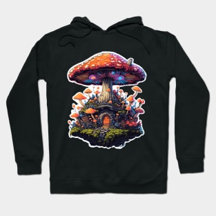 Fantasy cottagecore mushroom house Hoodie